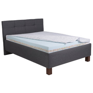 Čalouněná postel Mary 140x200, šedá, včetně matrace