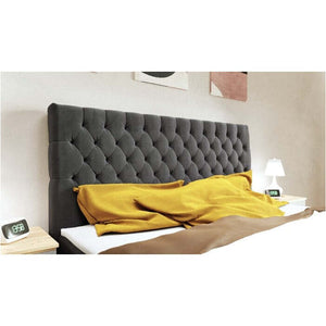 Čalouněná postel Tegan 160x200, šedá, vč. matrace a topperu
