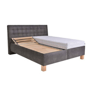 Čalouněná postel Victoria 160x200, šedá, bez matrace