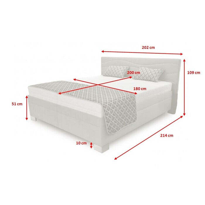 Čalouněná postel Windsor 180x200, béžová, bez matrace - II. jakost