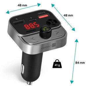 CONNECT IT InCarz Bluetooth transmitter, ANTRACITOVÝ