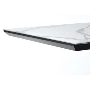 Jídelní stůl Demonte rozkládací 160-200x76x90 cm (bílá, černá)