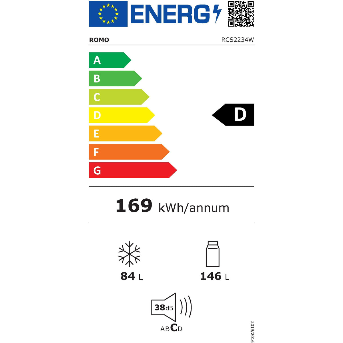 Kombinovaná lednice Romo RCS2234W