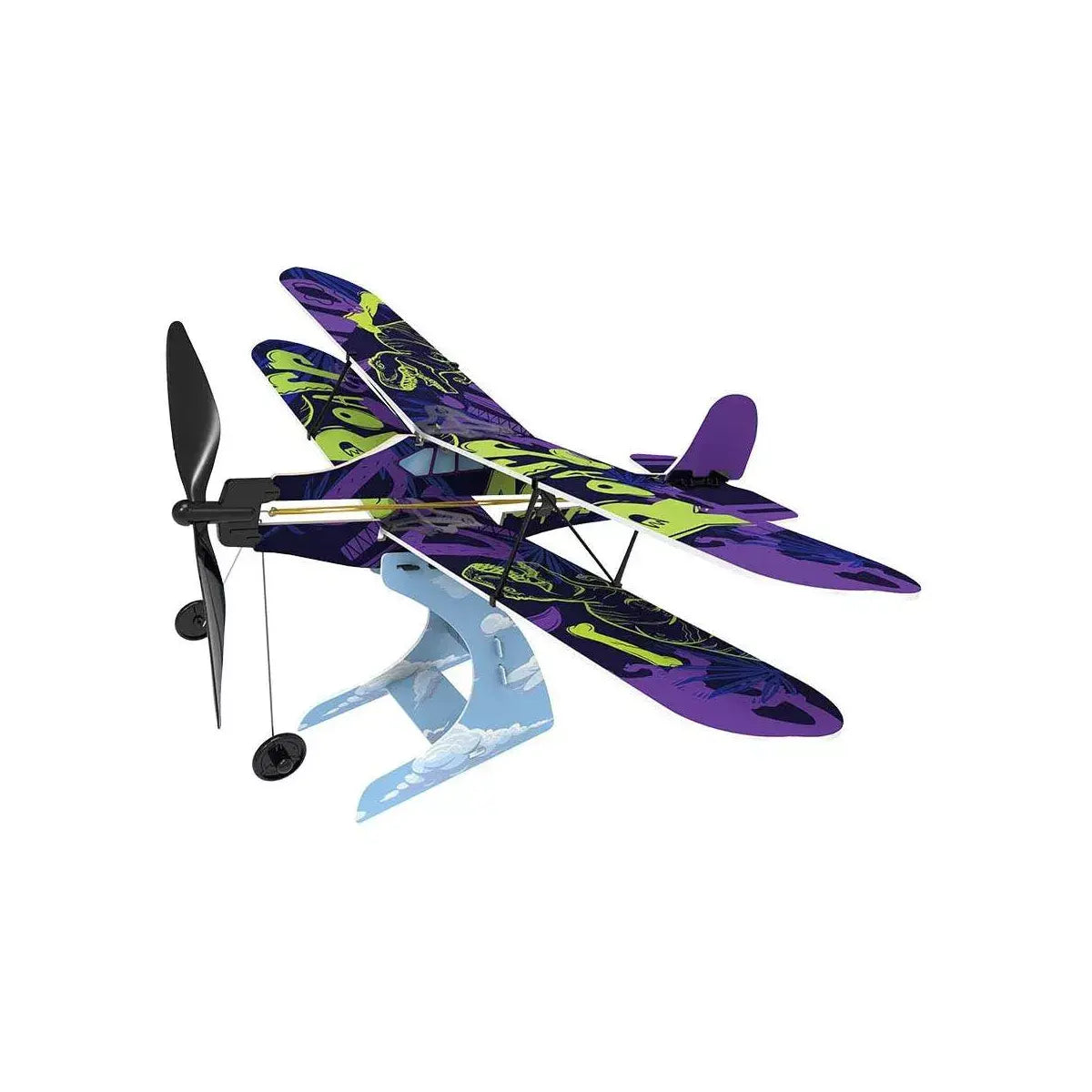 Model letadla PLAYSTEM Rubber Band - Biplane/P-40 Warhawk