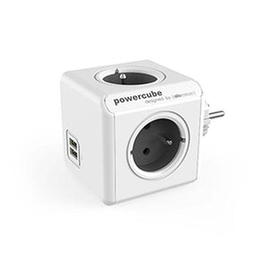 Napájecí adaptér PowerCube Original 4 zásuvky, 2x USB, šedá