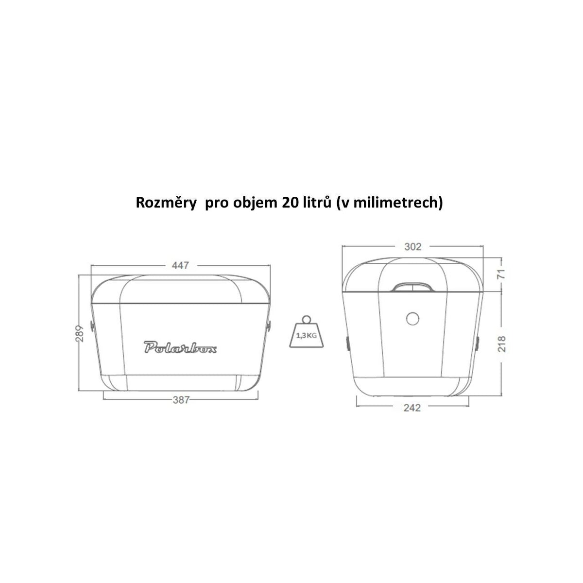 POLARBOX Classic Chladící box 20l modrá