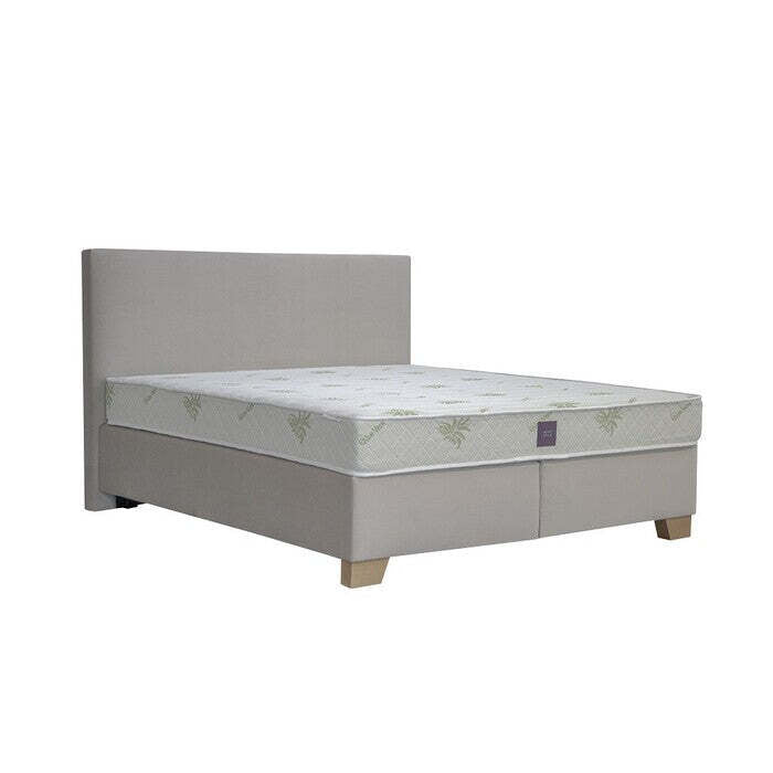 Postel Boxspring Jacob 180x200, béžová, vč. matrace a topperu II. jakost