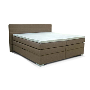 Postel Boxspring Poppy 180x200, šedá, vč. matrace a topperu