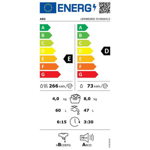 Pračka se sušičkou AEG L8WBE68SI, A,8/4 kg