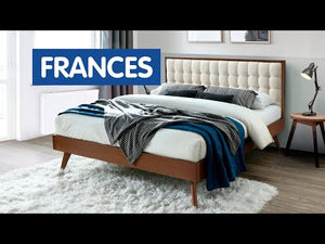 Dřevěná postel Frances 160x200, ořech, bez matrace