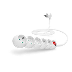 Prodlužovací kabel Connect IT, 5xzásuvka, 3m, bílý, vypínač