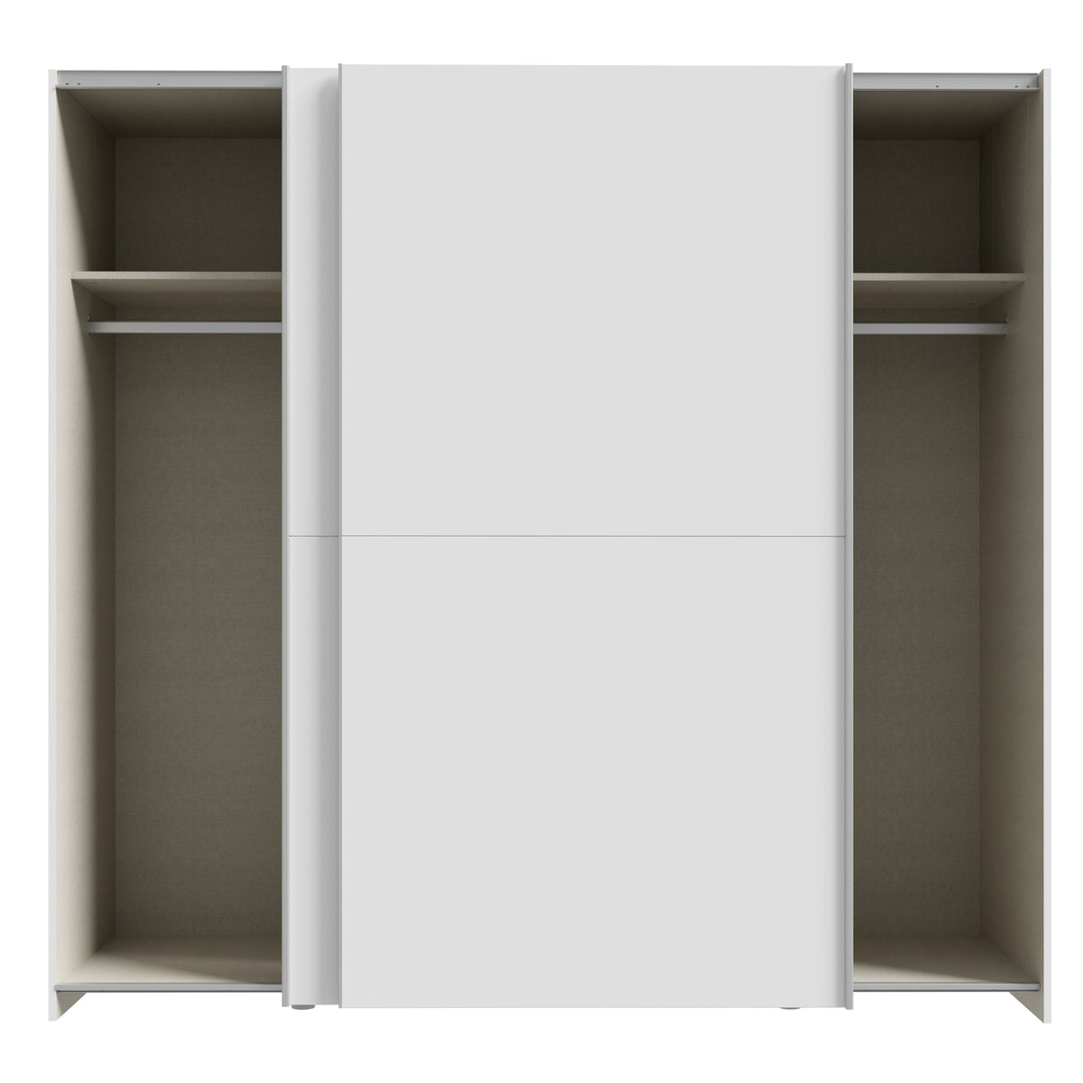 Šatní skříň Amy - 200,1x190,5x61,2 cm (bílá)