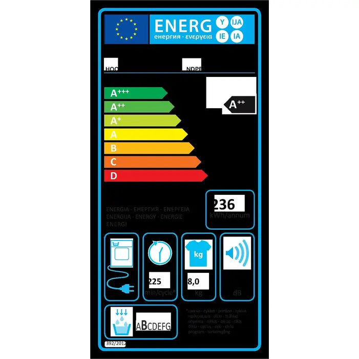 Sušička prádla Hoover NDPEH8A2TCBEXS-S, A++, 8kg