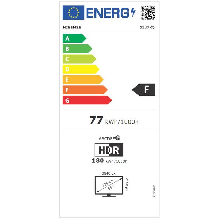 Televize Hisense 55U7KQ (2023) / 55&quot; (139cm) POŠKOZENÝ OBAL