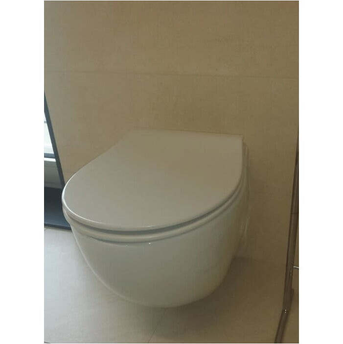 WC prkénko Glacera duroplast EASYSLIM33, bílá VYBALENO