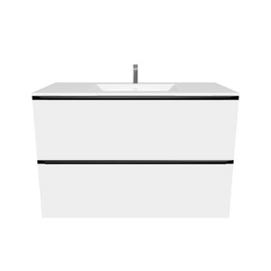 Koupelnová skříňka s umyvadlem Dionne (90x60x46 cm, bílá lesk)