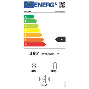 Americká lednice Hisense RS677N4AWF, 519l