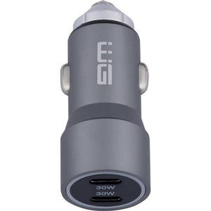 Autonabíječka WG 2xUSB 60W, 2xUSB-C PD 30W, šedá