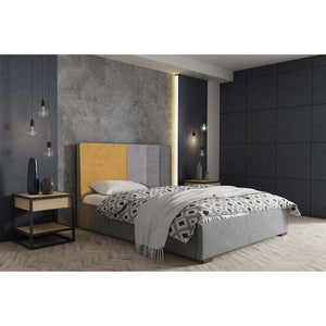 Čalouněná postel Nisha 180x200, šedá, bez matrace