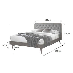 Dřevěná postel Vivien 160x200, ořech, bez matrace