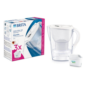 Filtrační konvice Brita Marella 2024, 2,4l + 3 v. filtry,bílá