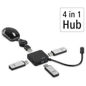 Hama USB-C hub, 1:4, USB 3.2 Gen1