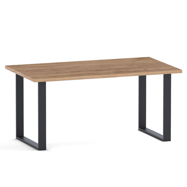 Jídelní stůl Brick rozkládací 160-200x75x90 cm (dub craft,černá)