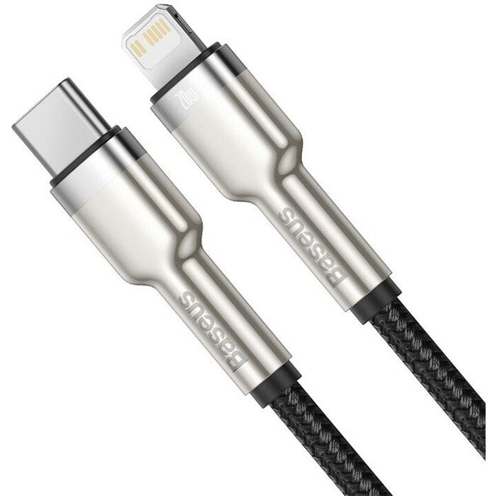 Kabel Baseus, Cafule, USB-C na Lightning, 20W, 0.25m, černá