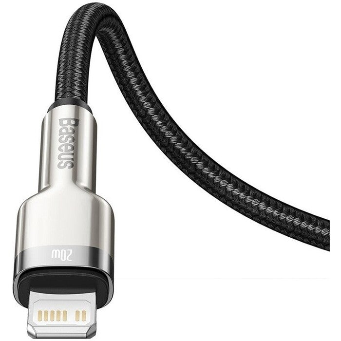 Kabel Baseus, Cafule, USB-C na Lightning, 20W, 0.25m, černá