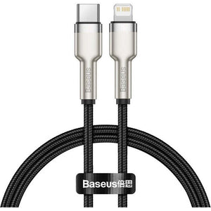 Kabel Baseus, Cafule, USB-C na Lightning, 20W, 0.25m, černá