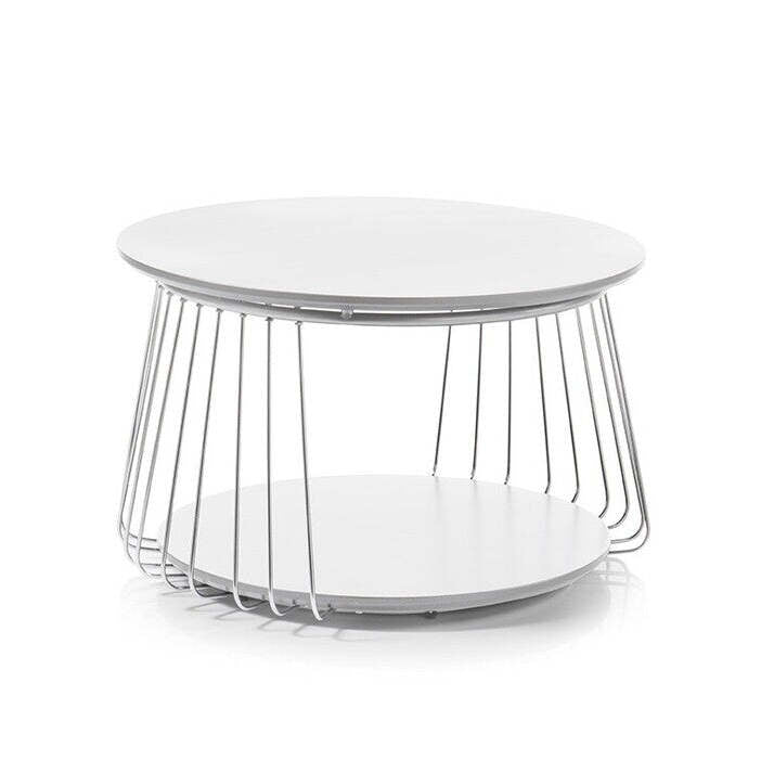 Konferenční stolek Selvan - 70x42x70 (bílá) - PŘEBALENO