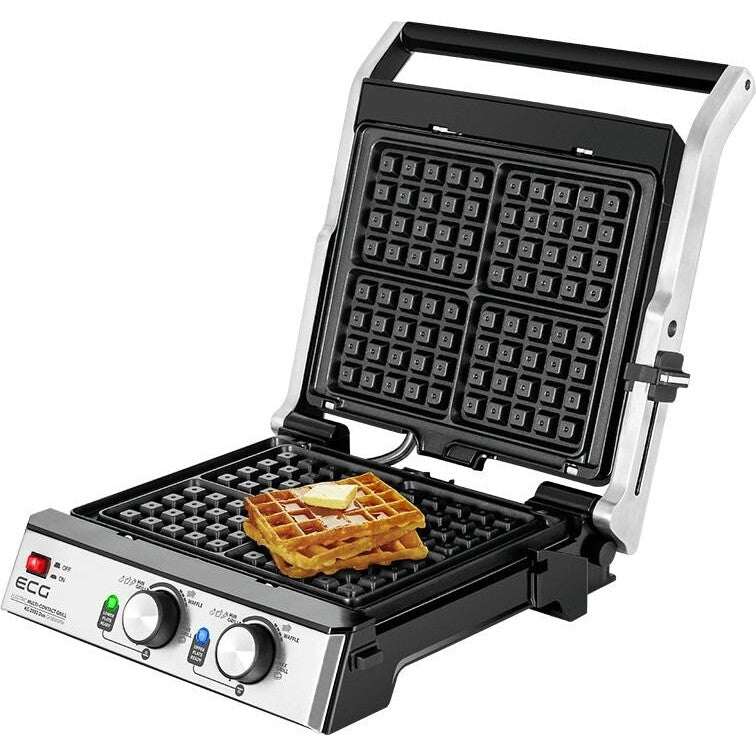 Kontaktní gril ECG Duo Grill &amp; Waffle KG 2033, 2000W