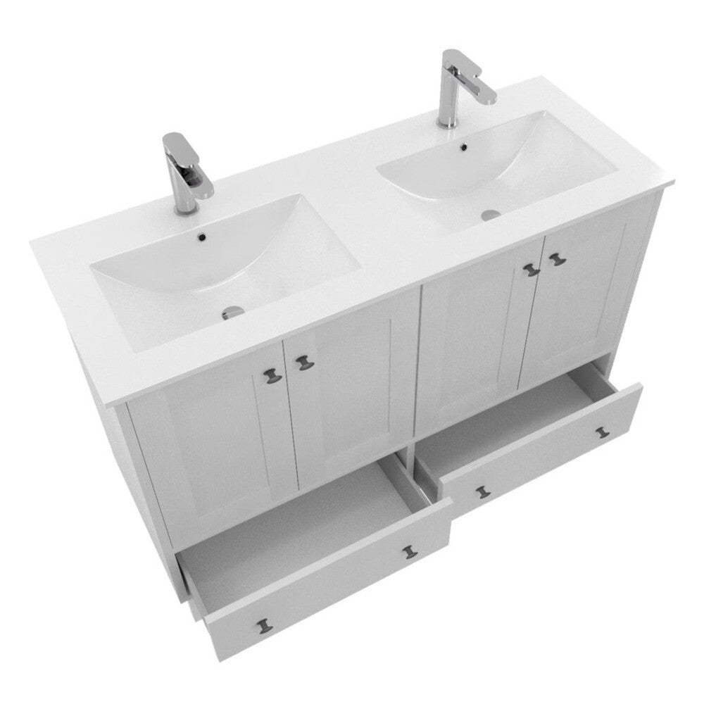 Koupelnová skříňka s dvojumyvadlem Florentina 120x85x46 cm, bílá