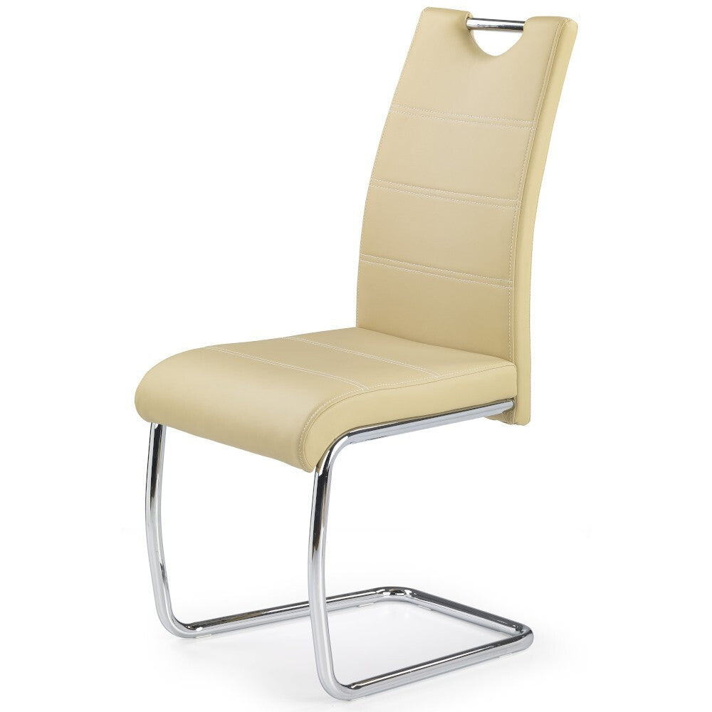 Melza - Jídelní židle (béžová, stříbrná)