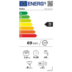 Pračka s předním plněním Amica PPS 71211 W