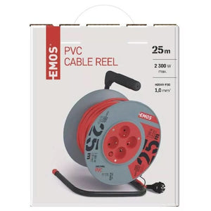 Prodlužovací kabel na bubnu Emos P194252, PVC, 4xzásuvka, 25m