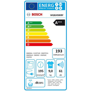 Sušička prádla Bosch WQB245B0BY, A+++, 9kg