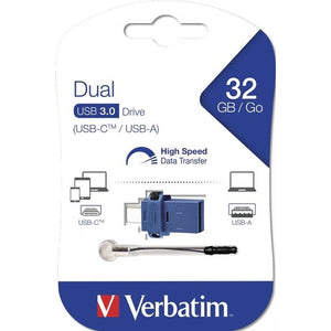 USB flash disk 32GB Verbatim Dual Driver, 3.0 (49966)