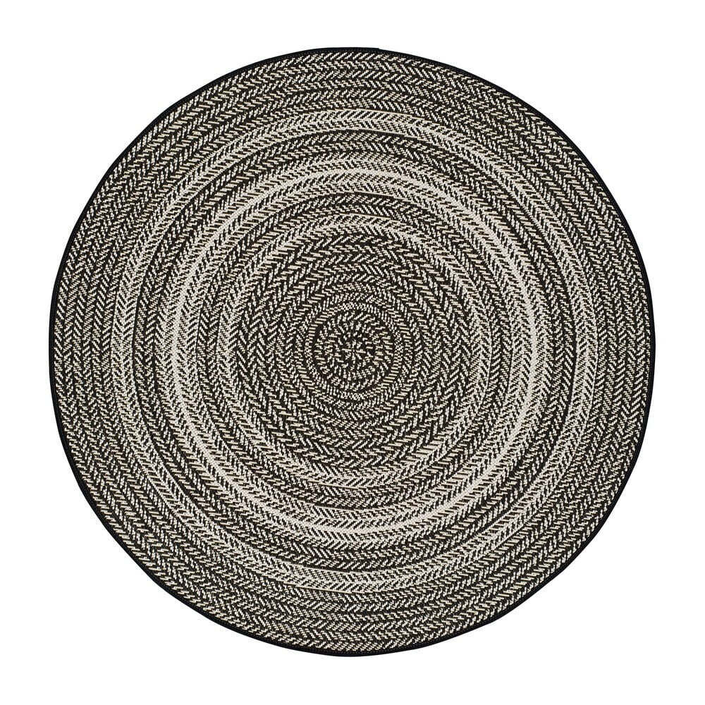 Venkovní koberec Universal Silvana Rutto, černý, pr. 120 cm